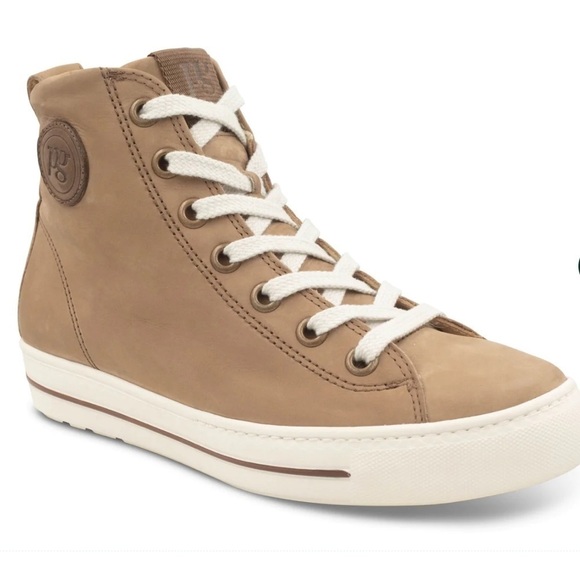 𝅺NEW Paul Green Kara Alpaca Fango Nubuck High Top Sneakers Size 11.5 - Picture 1 of 12
